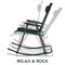 Best Choice Products Folding Outdoor Zero Gravity Rocking Lounge Chair w/ Headrest Pillow